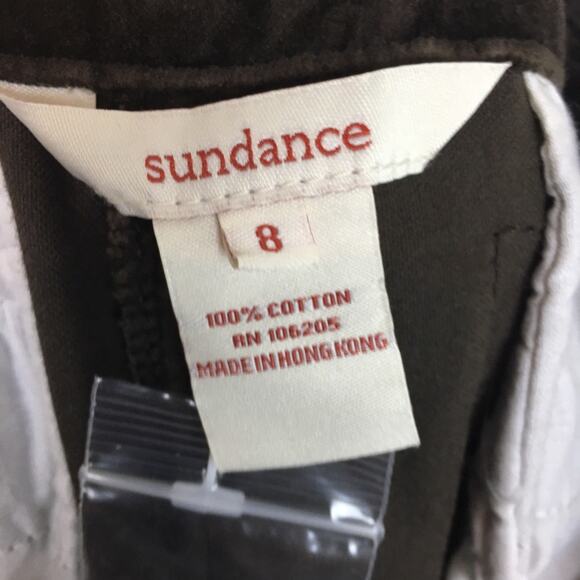 Sundance Brown Velvet Cropped Pants NWOT 8 - Picture 7 of 8